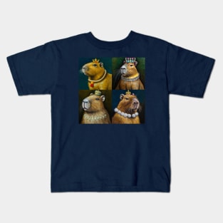 Capybara Royal Family Kids T-Shirt